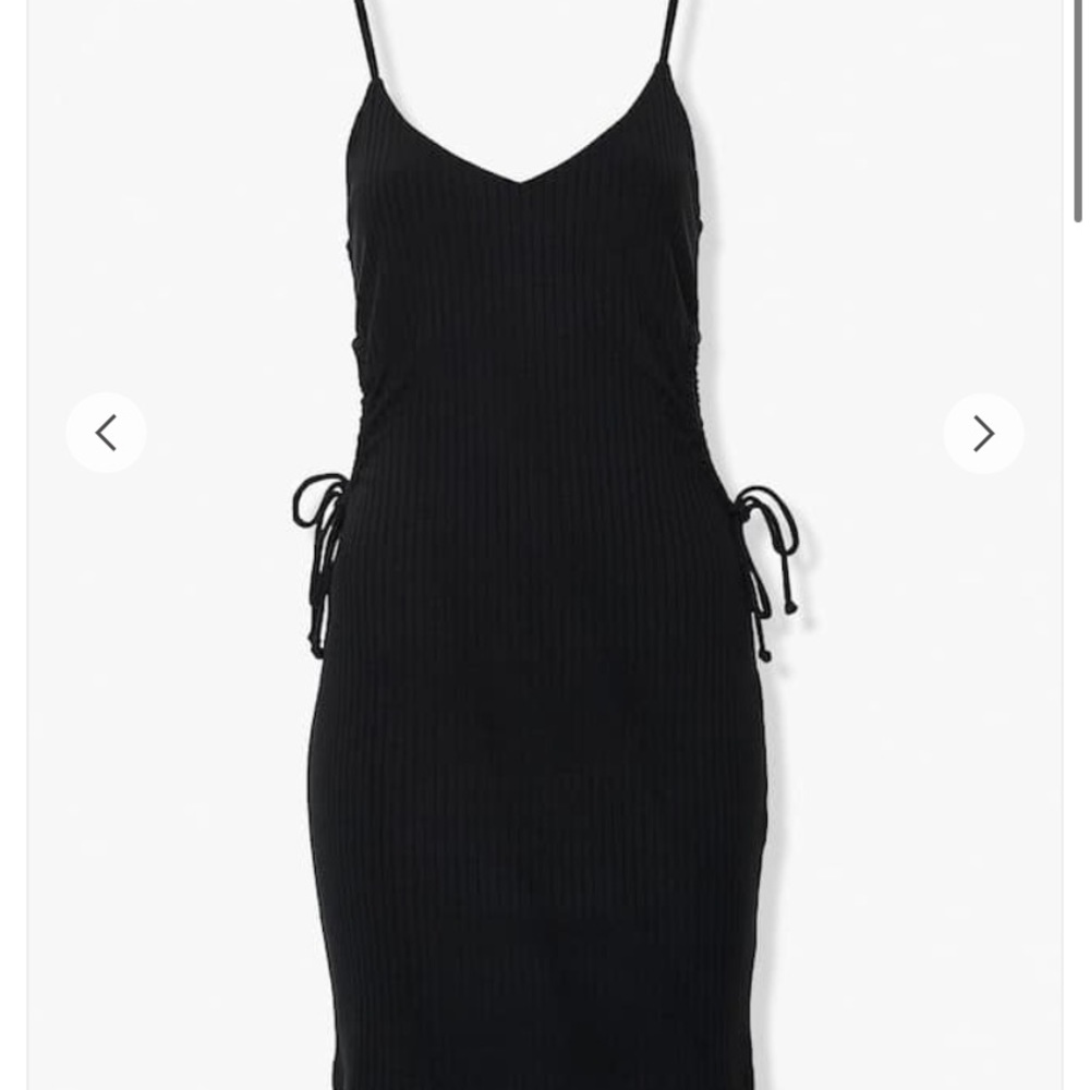 Ribbed Cutout cute black Mini Dress from Forever21